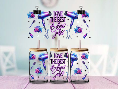 Hair Stylist Best Bow Jobs | UV DTF Wrap for Cups | Ready to Apply Permanent