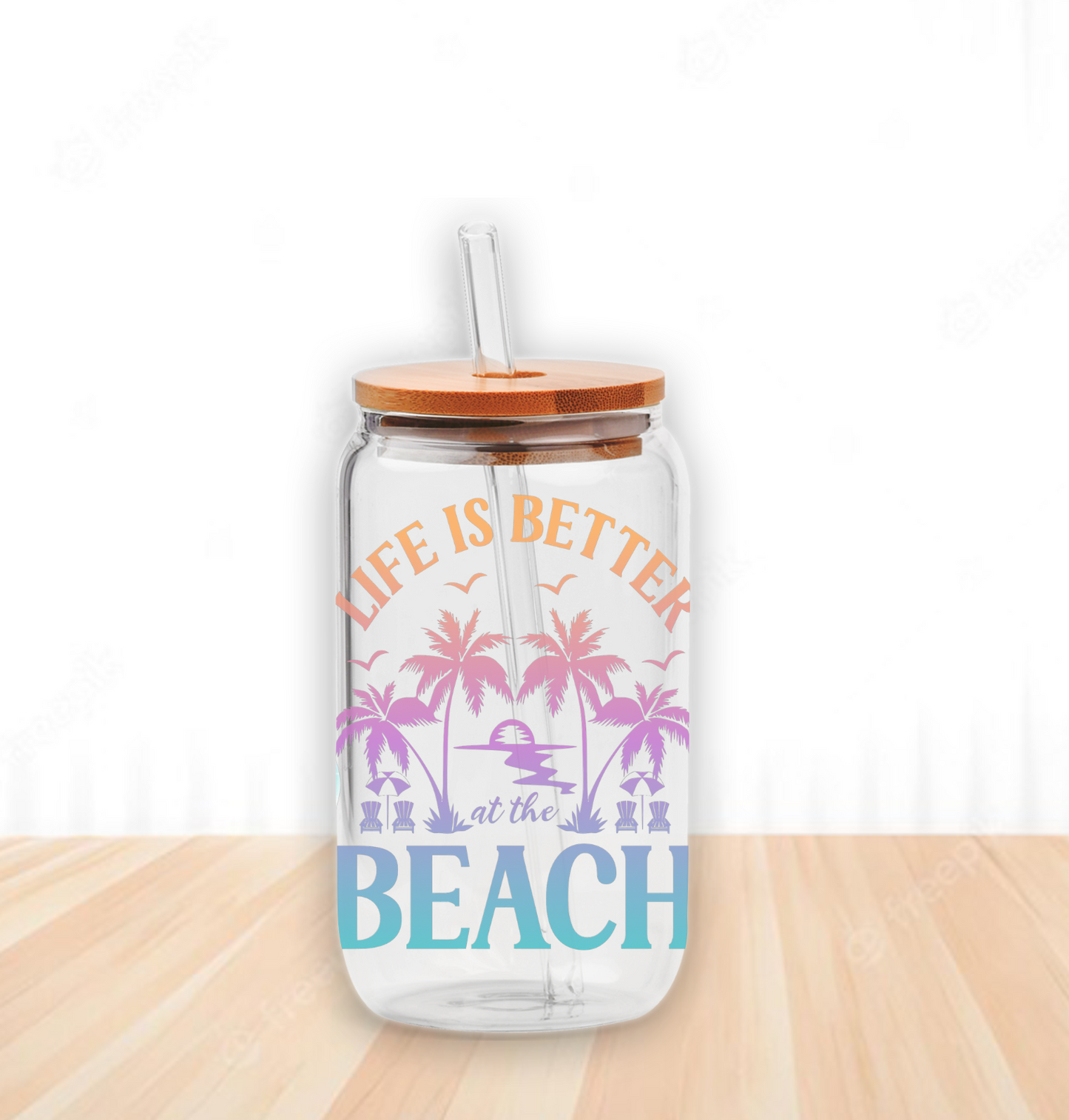 Better At The Beach | UV DTF Wrap for Cups | Ready to Apply Permanent