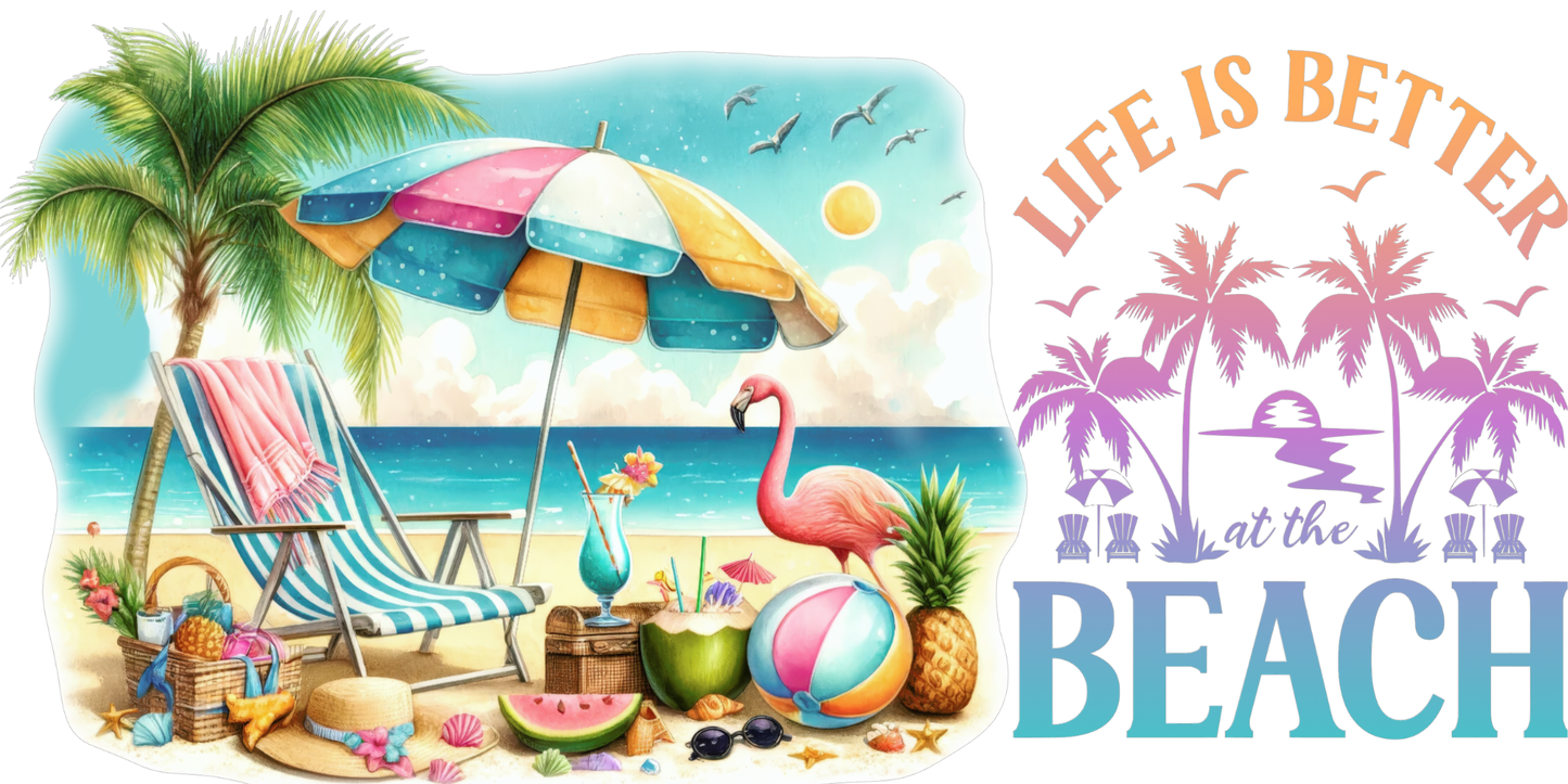 Better At The Beach | UV DTF Wrap for Cups | Ready to Apply Permanent