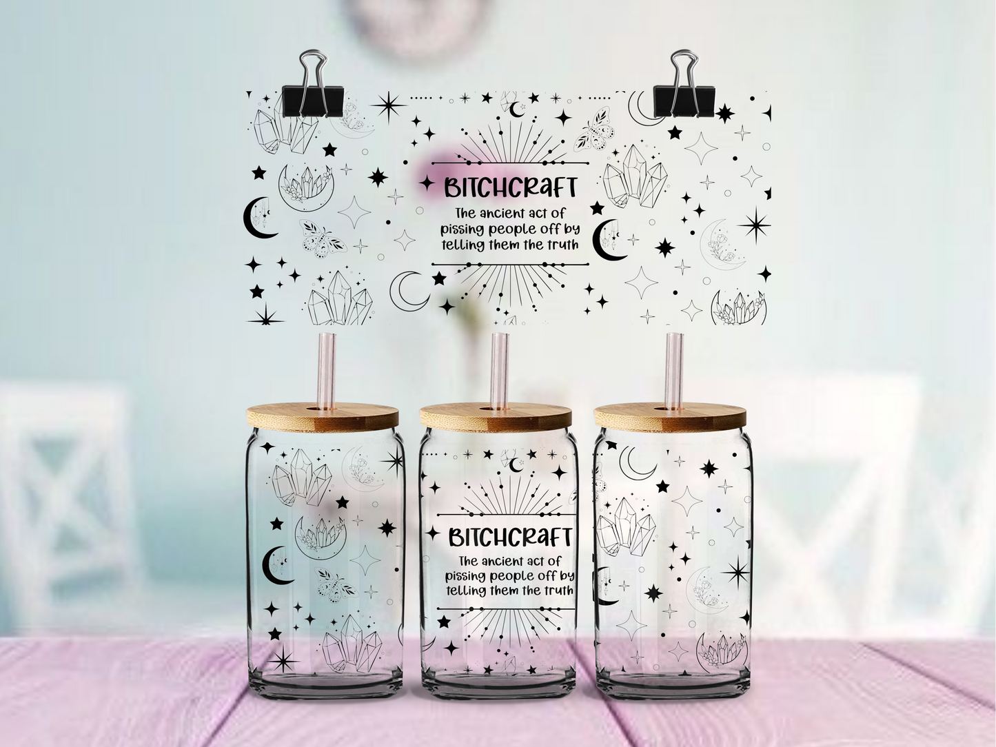 Bitch Craft | UV DTF Wrap for Cups | Ready to Apply Permanent