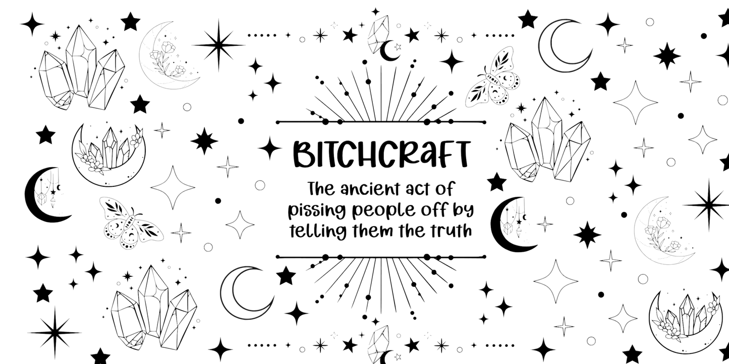 Bitch Craft | UV DTF Wrap for Cups | Ready to Apply Permanent