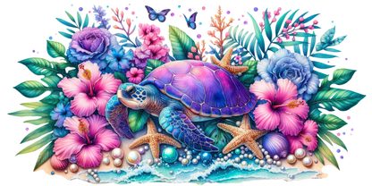 Blue Sea Turtle | UV DTF Wrap for Cups | Ready to Apply Permanent