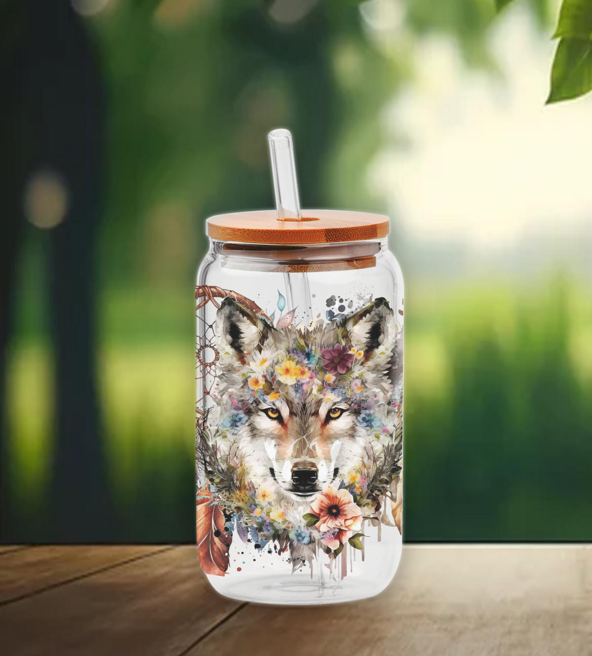 Boho Wolf | UV DTF Wrap for Cups | Ready to Apply Permanent