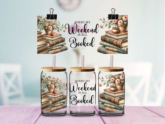 Booked Weekend | UV DTF Wrap for Cups | Ready to Apply Permanent