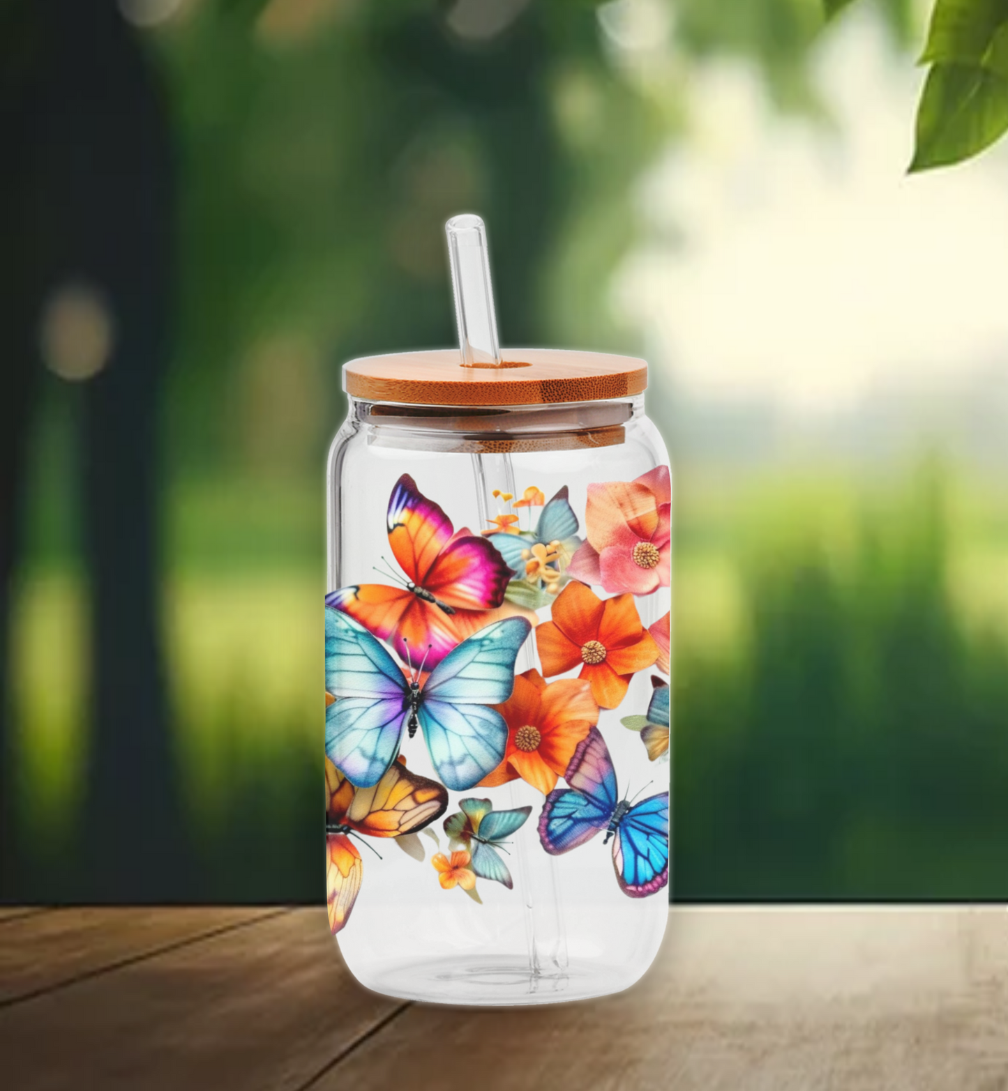 Butterflies and Floral | UV DTF Wrap for Cups | Ready to Apply Permanent