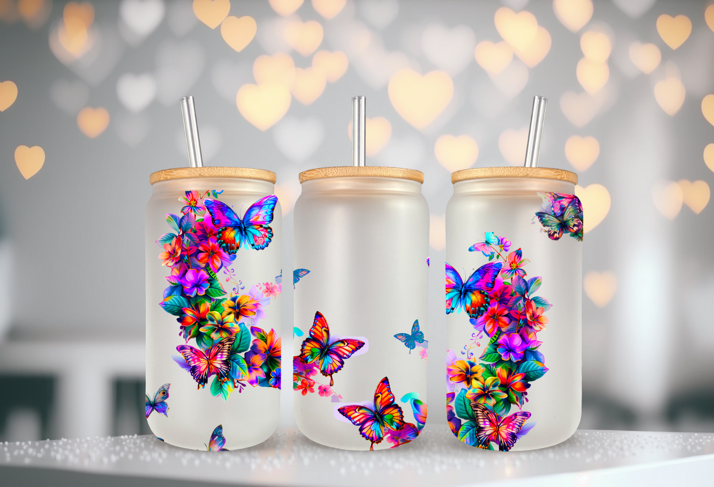 Butterfly Floral | UV DTF Wrap for Cups | Ready to Apply Permanent