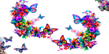 Butterfly Floral | UV DTF Wrap for Cups | Ready to Apply Permanent