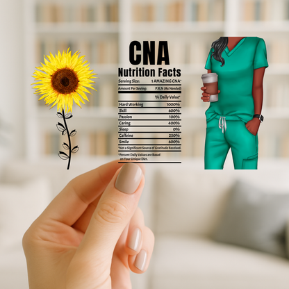 CNA Nursing 16oz cup Wrap | UV DTF Wrap for Cups | Ready to Apply Permanent