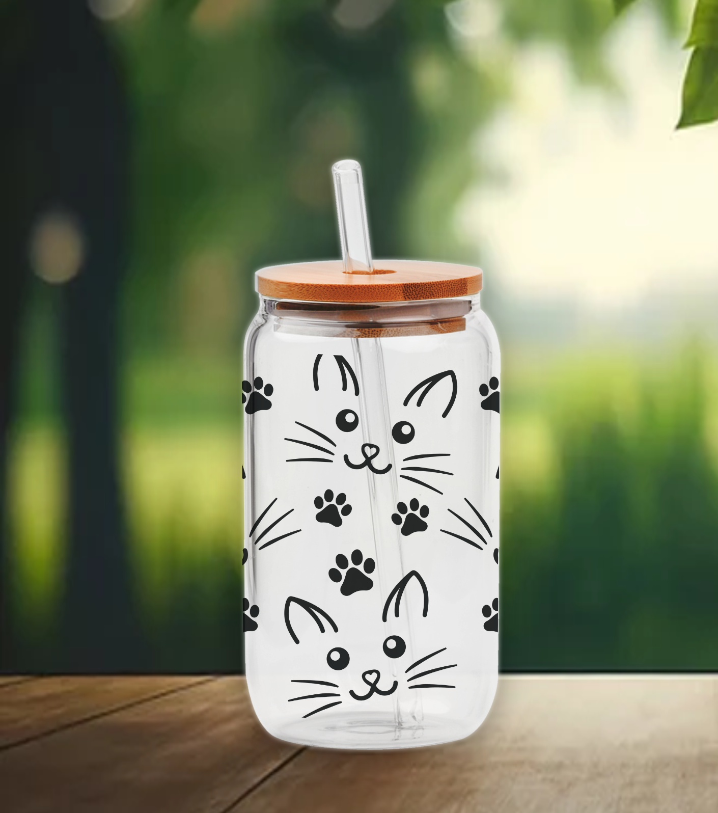 Cat Face  | UV DTF Wrap for Cups  Ready to Apply Permanent