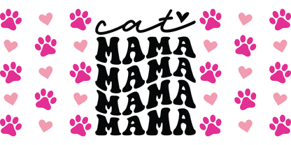 Cat Mama | UV DTF Wrap for Cups | Ready to Apply Permanent