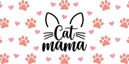 Cat Mama | UV DTF Wrap for Cups | Ready to Apply Permanent