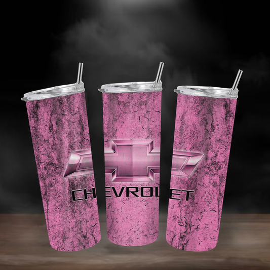 Chevy Pink 20oz Tumbler | Insulated Stainless Steel Cup