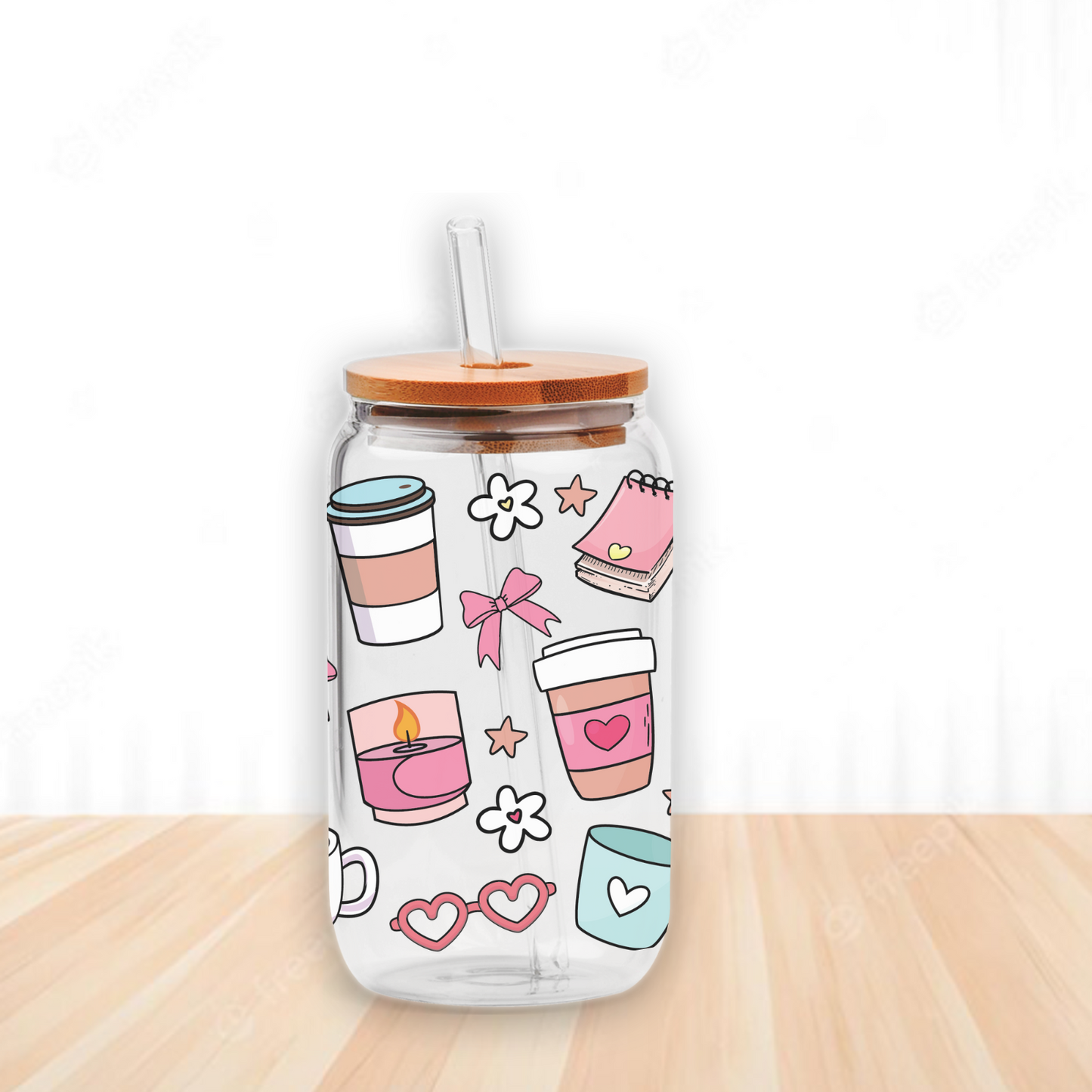 Coffee and Notes | UV DTF Wrap for Cups | Ready to Apply Permanent