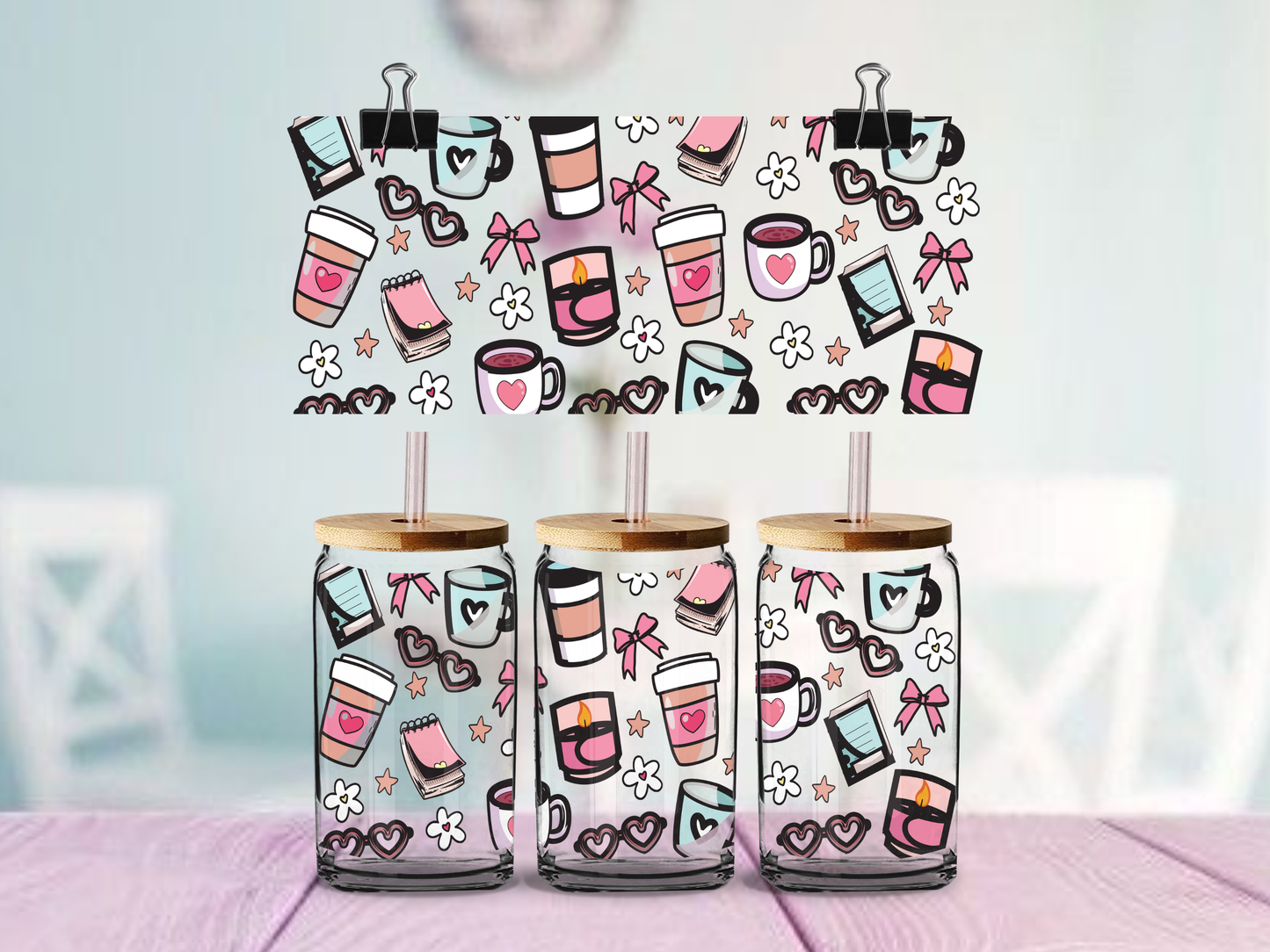 Coffee and Notes | UV DTF Wrap for Cups | Ready to Apply Permanent