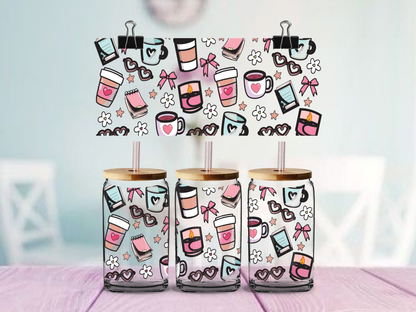 Coffee and Notes | UV DTF Wrap for Cups | Ready to Apply Permanent