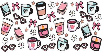 Coffee and Notes | UV DTF Wrap for Cups | Ready to Apply Permanent
