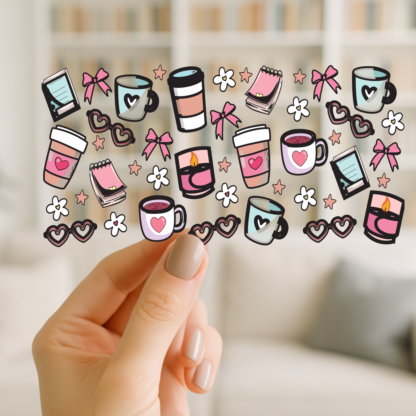 Coffee and Notes | UV DTF Wrap for Cups | Ready to Apply Permanent