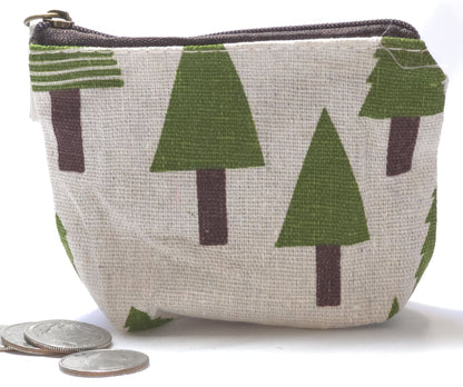 Handmade Fabric Zipper Coin Purse | Cute Change Pouch