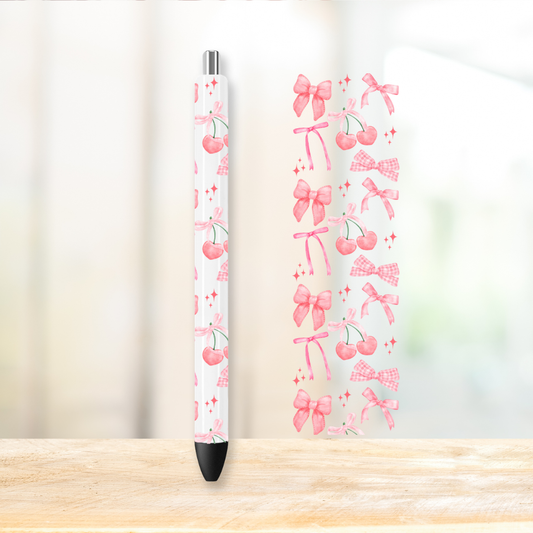 Coquette Bows UVDTF Pen Wrap | UV DTF Wrap for Pens | Ready to Apply Permanent