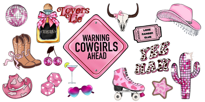 Cowgirls Ahead | UV DTF Wrap for Cups | Ready to Apply Permanen