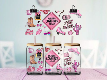 Cowgirls Ahead | UV DTF Wrap for Cups | Ready to Apply Permanen