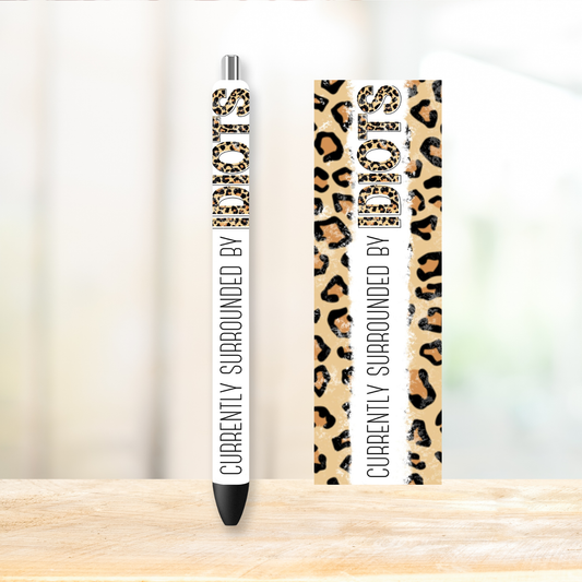 Surrounded By Idiots UVDTF Pen Wrap | UV DTF Wrap for Pens | Ready to Apply Permanent