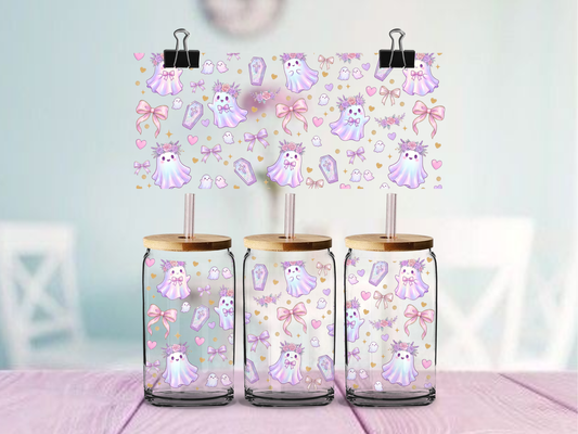 Cute Ghost | UV DTF Wrap for Cups | Ready to Apply Permanent