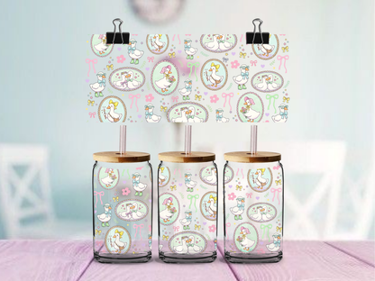 Cute Goose Coquette | UV DTF Wrap for Cups | Ready to Apply Permanent