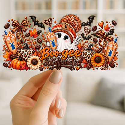 Boo-Gee DB Ghost 16oz cup Wrap | UV DTF Wrap for Cups | Ready to Apply Permanent