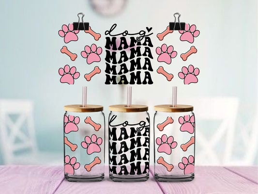 Dog Mama | UV DTF Wrap for Cups | Ready to Apply Permanent