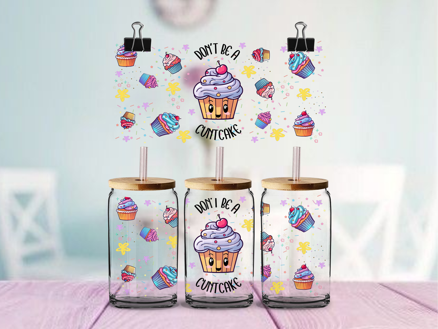 Cuntcake | UV DTF Wrap for Cups | Ready to Apply Permanent