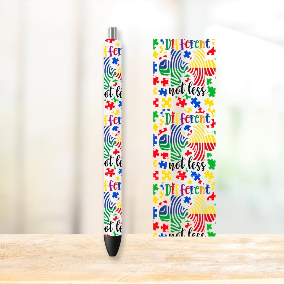 Autism Awareness 4 Styles UVDTF Pen Wrap | UV DTF Wrap for Pens | Ready to Apply Permanent