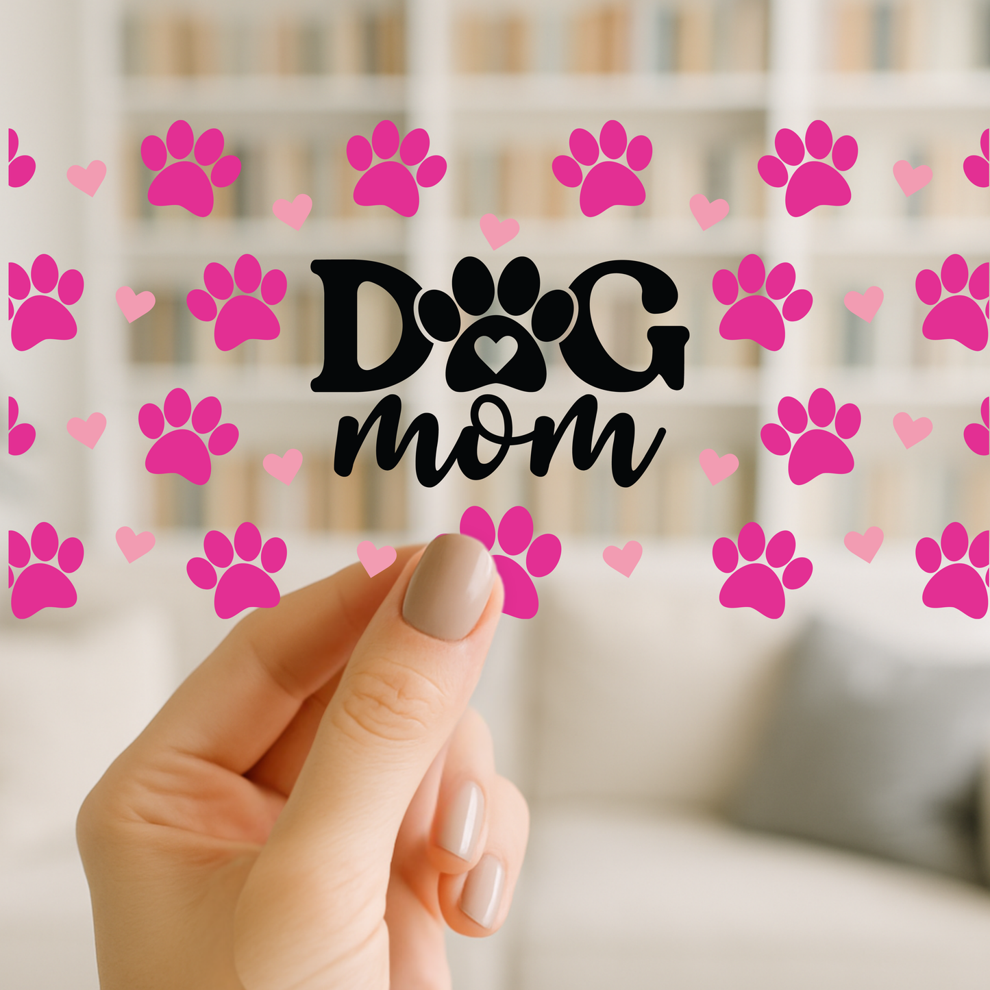 Dog MOM | UV DTF Wrap for Cups | Ready to Apply Permanent