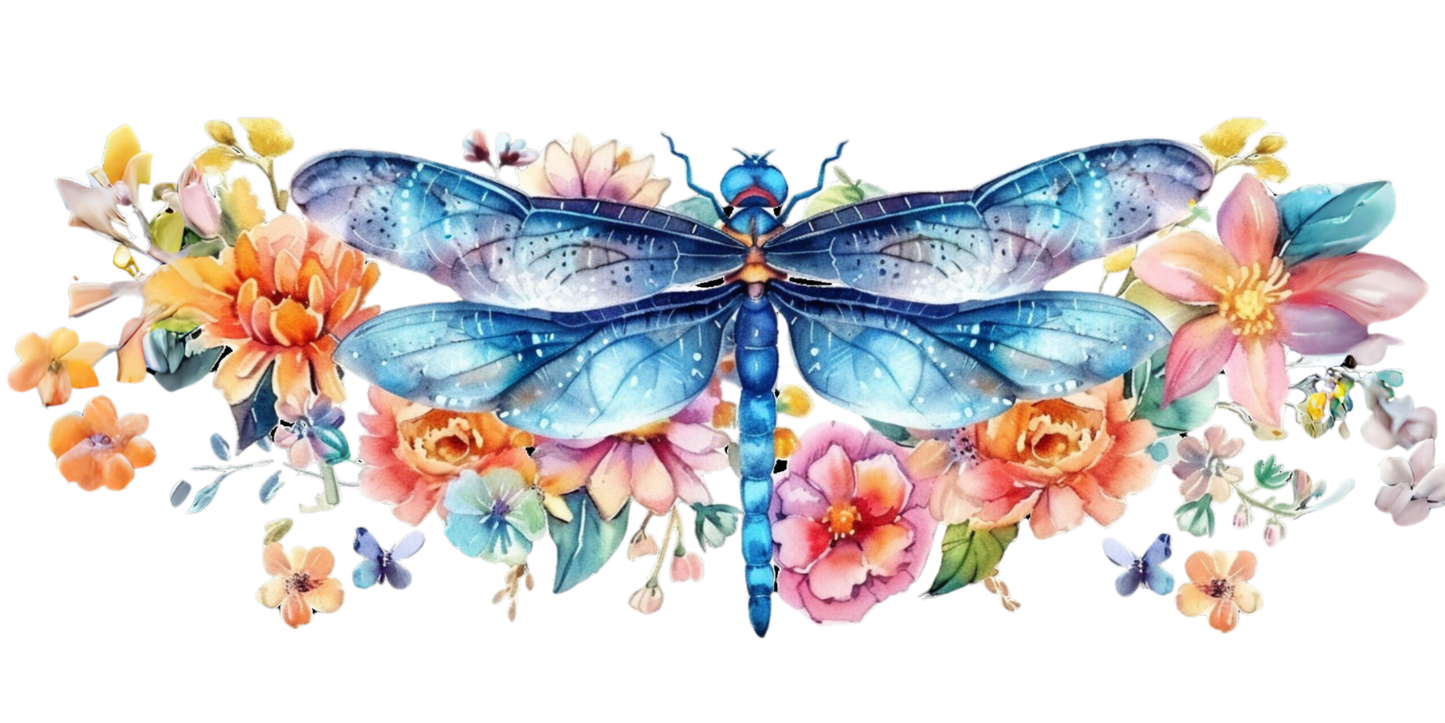 Dragonflies | UV DTF Wrap for Cups | Ready to Apply Permanent