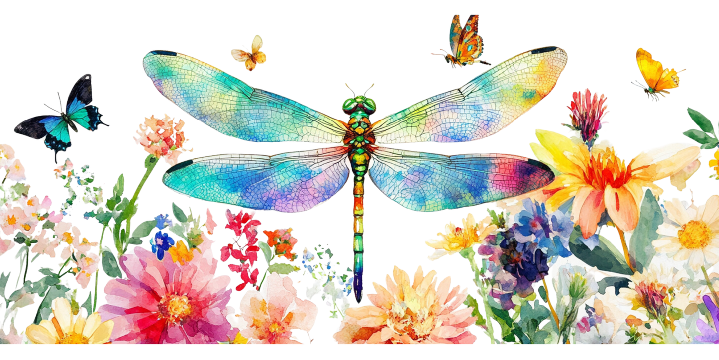 Dragonflies | UV DTF Wrap for Cups | Ready to Apply Permanent