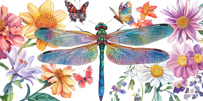 Dragonflies | UV DTF Wrap for Cups | Ready to Apply Permanent