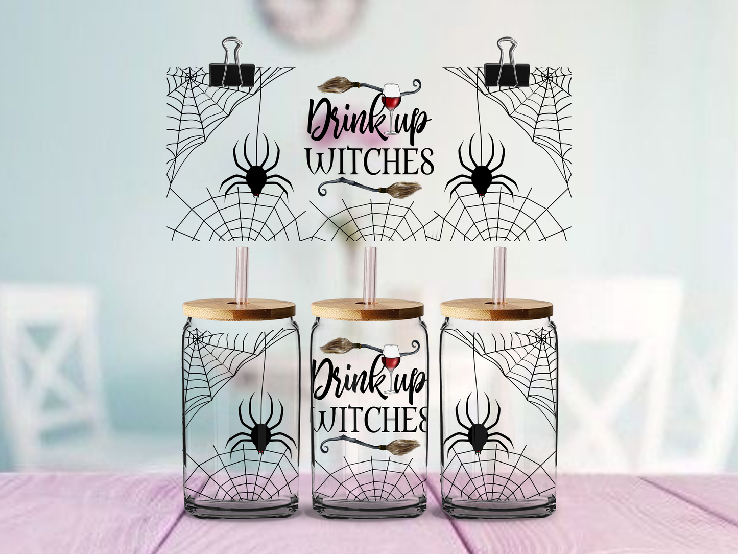 Drink Up Witches | UV DTF Wrap for Cups | Ready to Apply Permanent