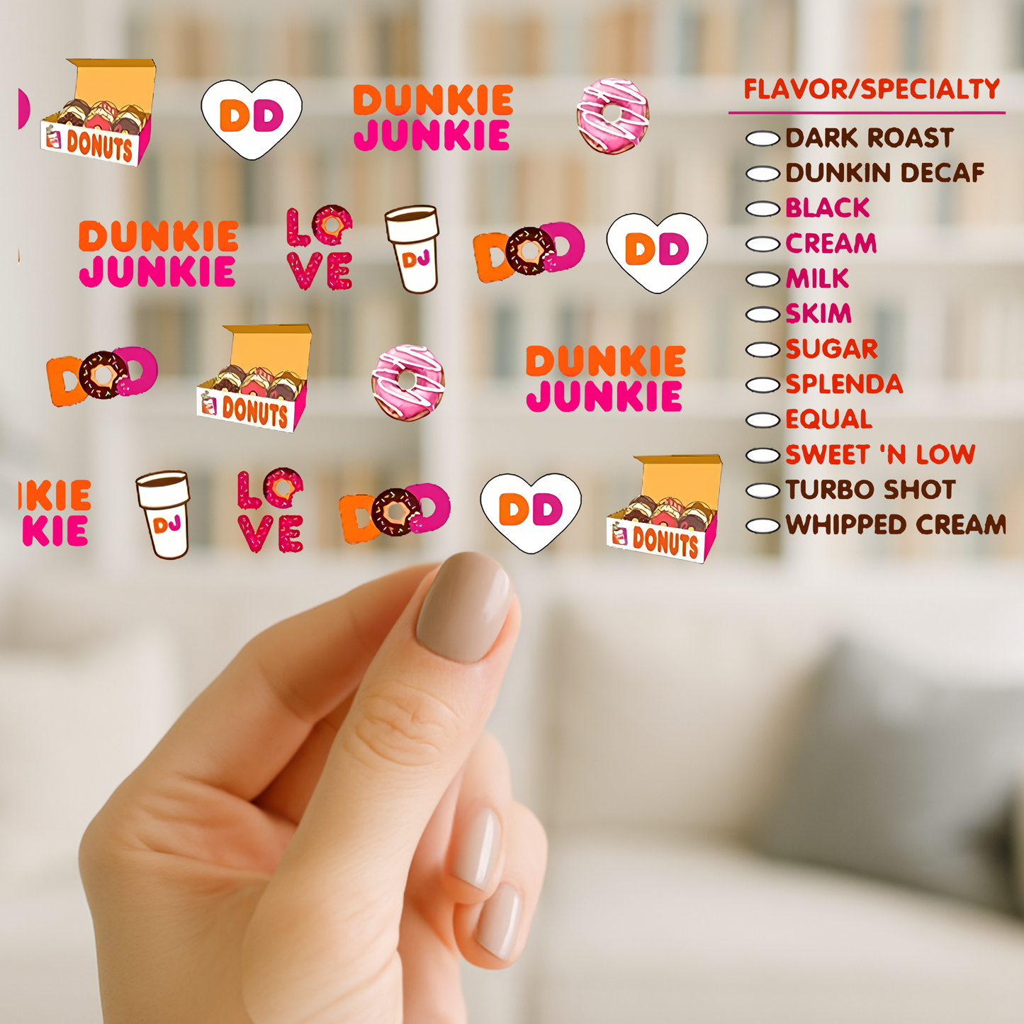 Dunkie Junkie | UV DTF Wrap for Cups | Ready to Apply Permanent