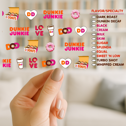 Dunkie Junkie | UV DTF Wrap for Cups | Ready to Apply Permanent