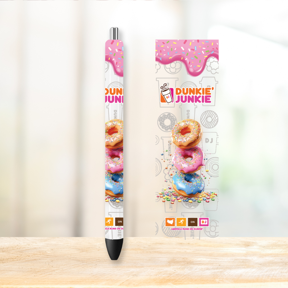 Dunkie Junkie UVDTF Pen Wrap | UV DTF Wrap for Pens | Ready to Apply Permanent