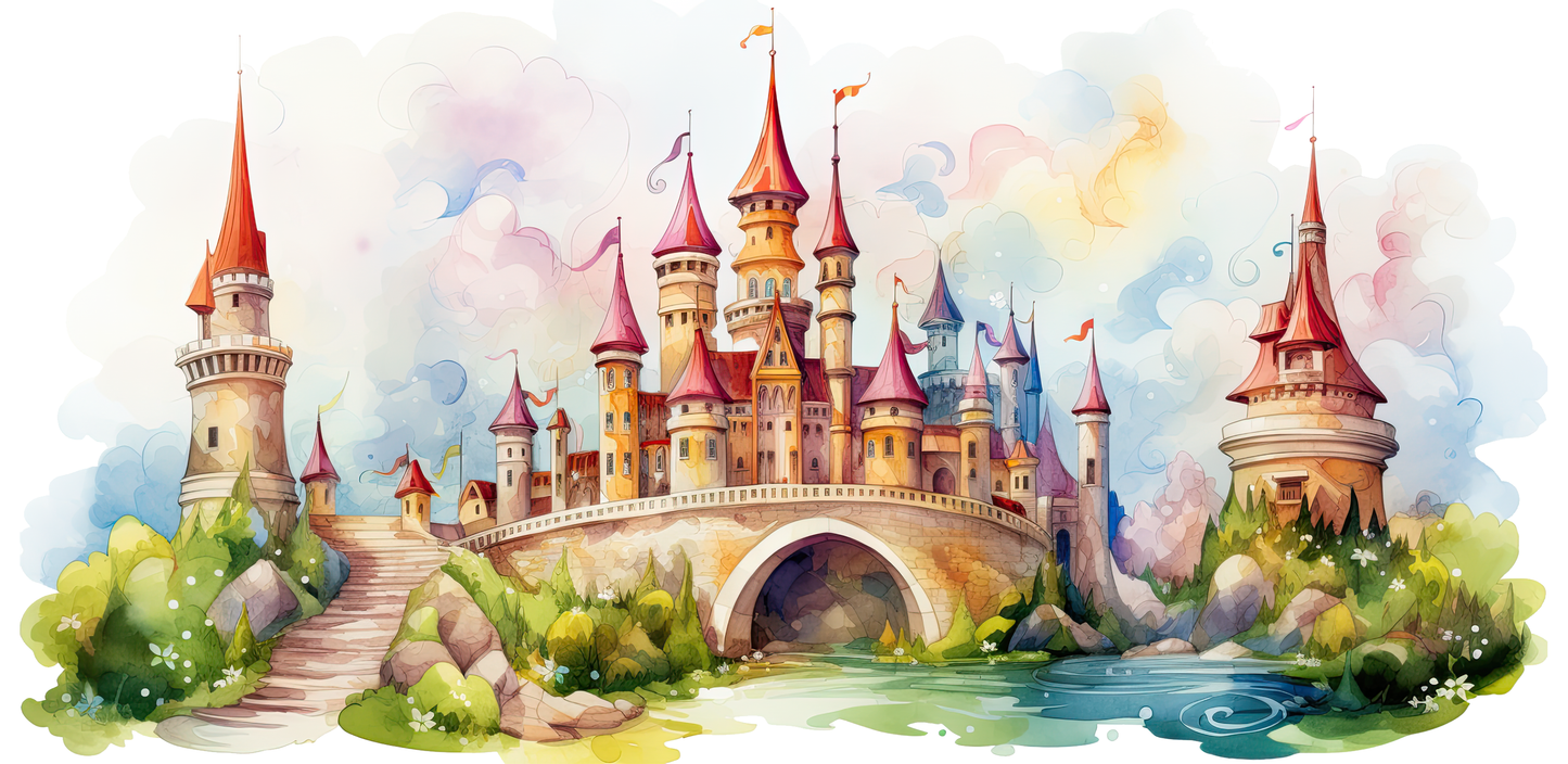 Fairy Tale Castle 1 | UV DTF Wrap for Cups | Ready to Apply Permanent