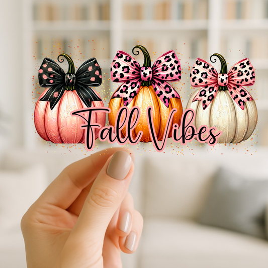 Fall Vibes | UV DTF Wrap for Cups | Ready to Apply Permanent