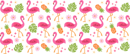 Pink Flamingo | UV DTF Wrap for Cups | Ready to Apply Permanent