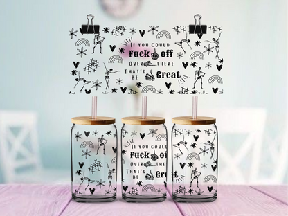 Fuck Off Over There | UV DTF Wrap for Cups | Ready to Apply Permanent