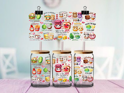 Funny Food Puns | UV DTF Wrap for Cups | Ready to Apply Permanent