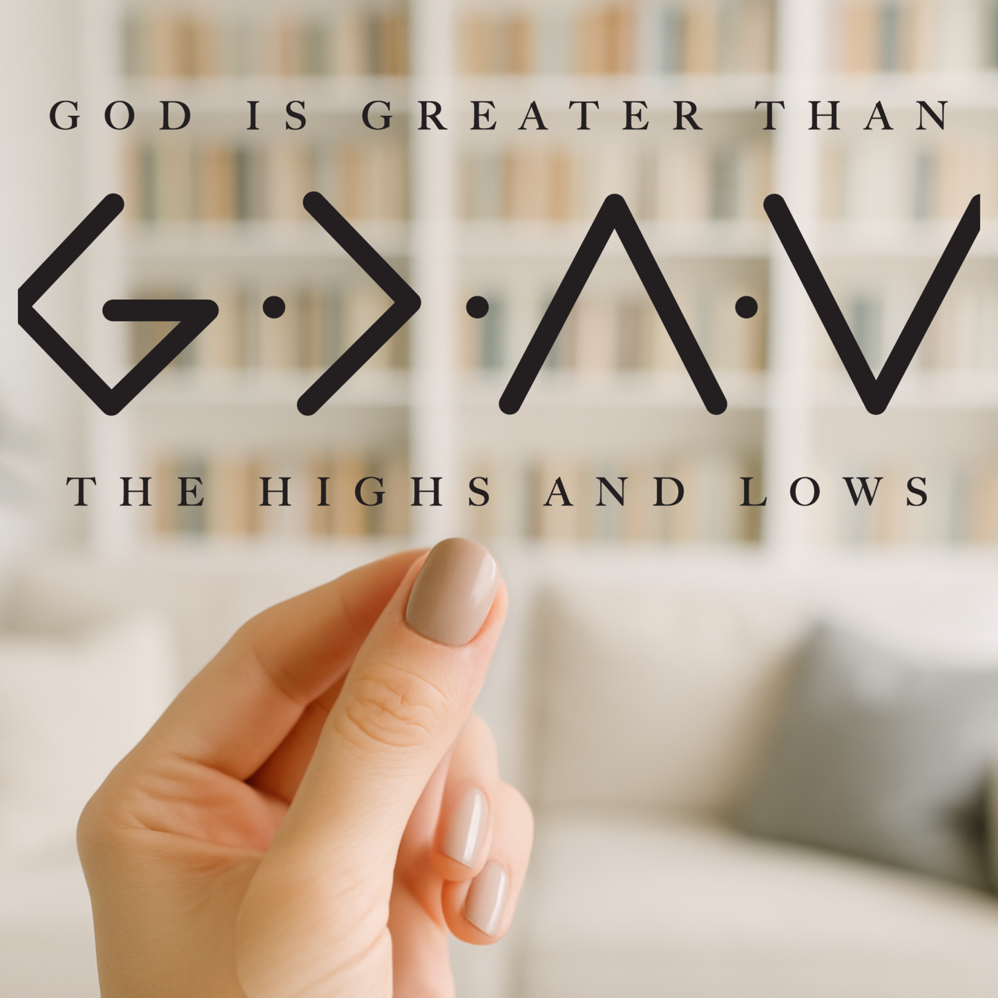 God Is Greater | UV DTF Wrap for Cups | Ready to Apply Permanent