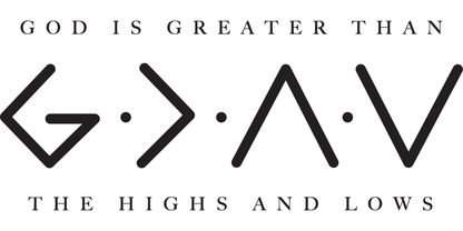 God Is Greater | UV DTF Wrap for Cups | Ready to Apply Permanent