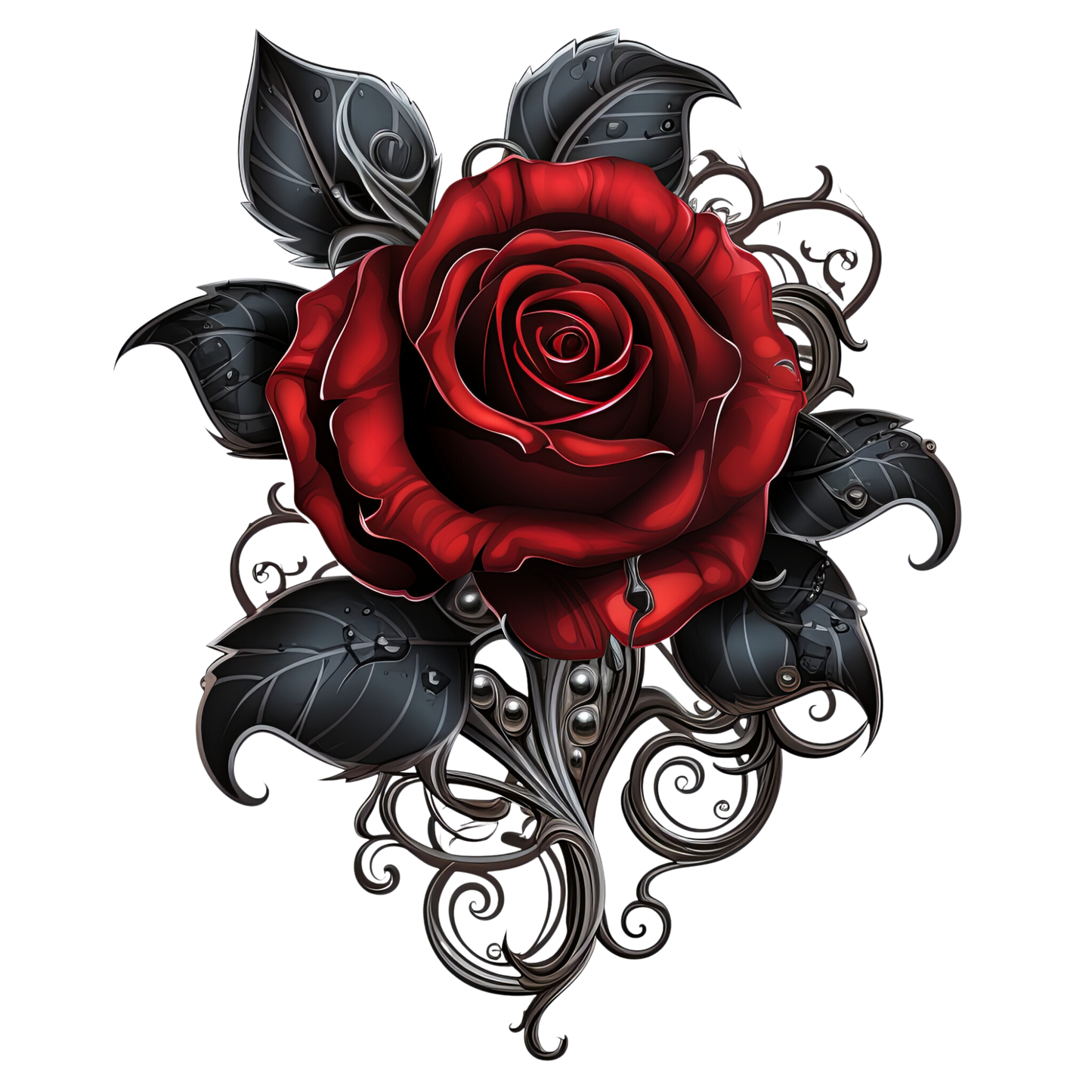 Goth Roses UV DTF Decal| Waterproof, Permanent Transfer