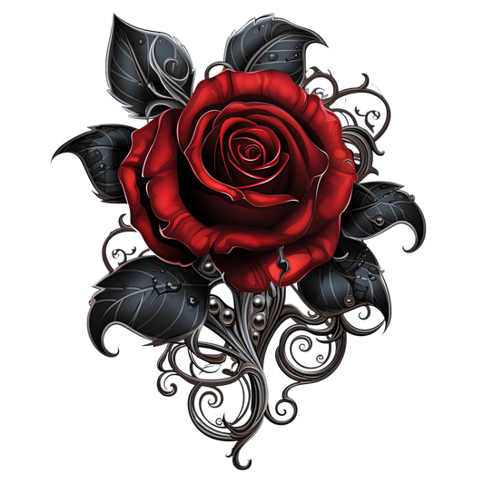 Goth Roses UV DTF Decal| Waterproof, Permanent Transfer