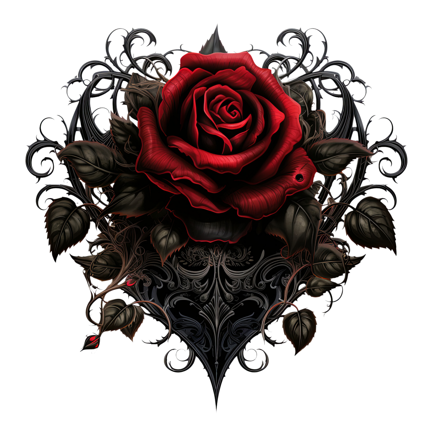 Goth Roses UV DTF Decal| Waterproof, Permanent Transfer
